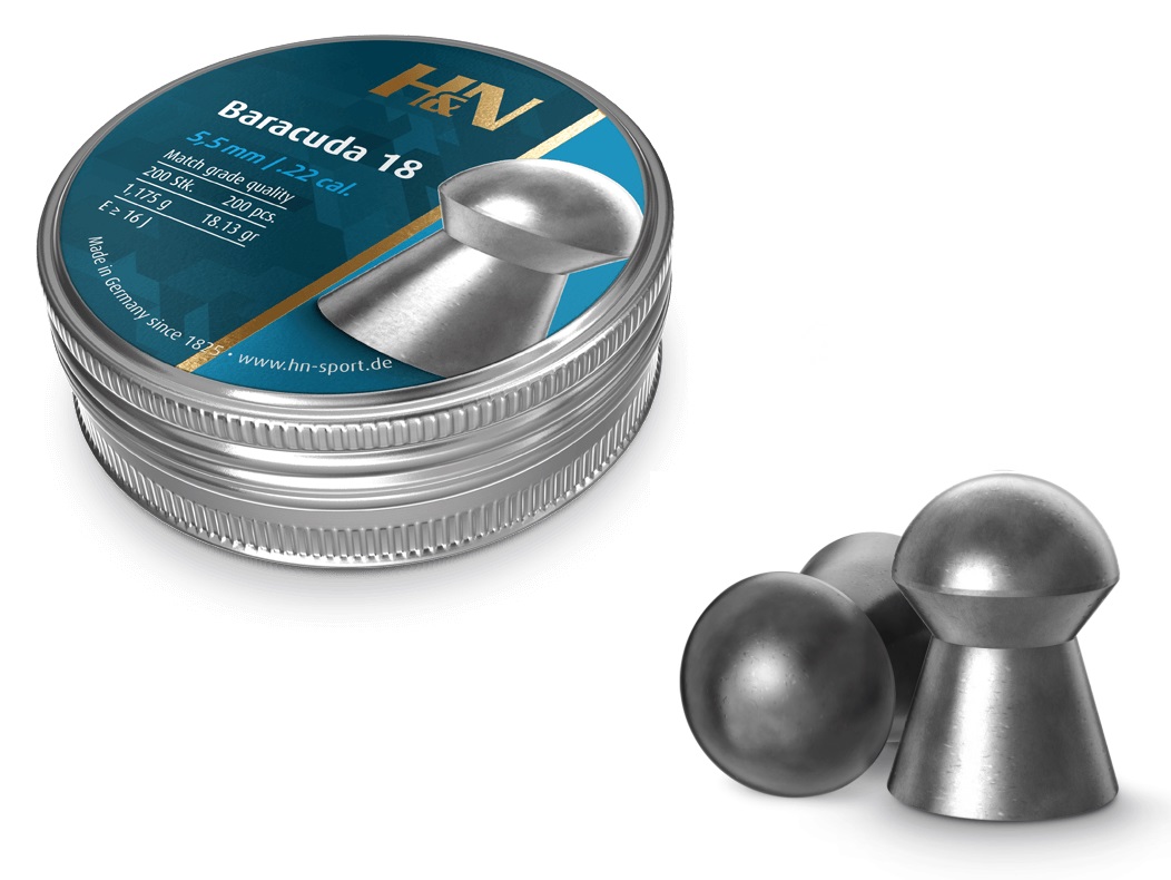 H&N Baracuda 18 5.50mm Airgun Pellets tin of 200